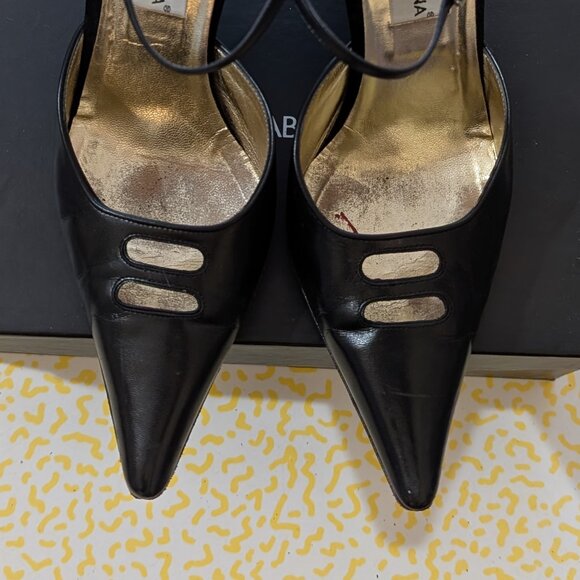 Dolce & Gabbana Pointed Toe Ankle Strap Pumps 37.5 - Picture 10 of 12